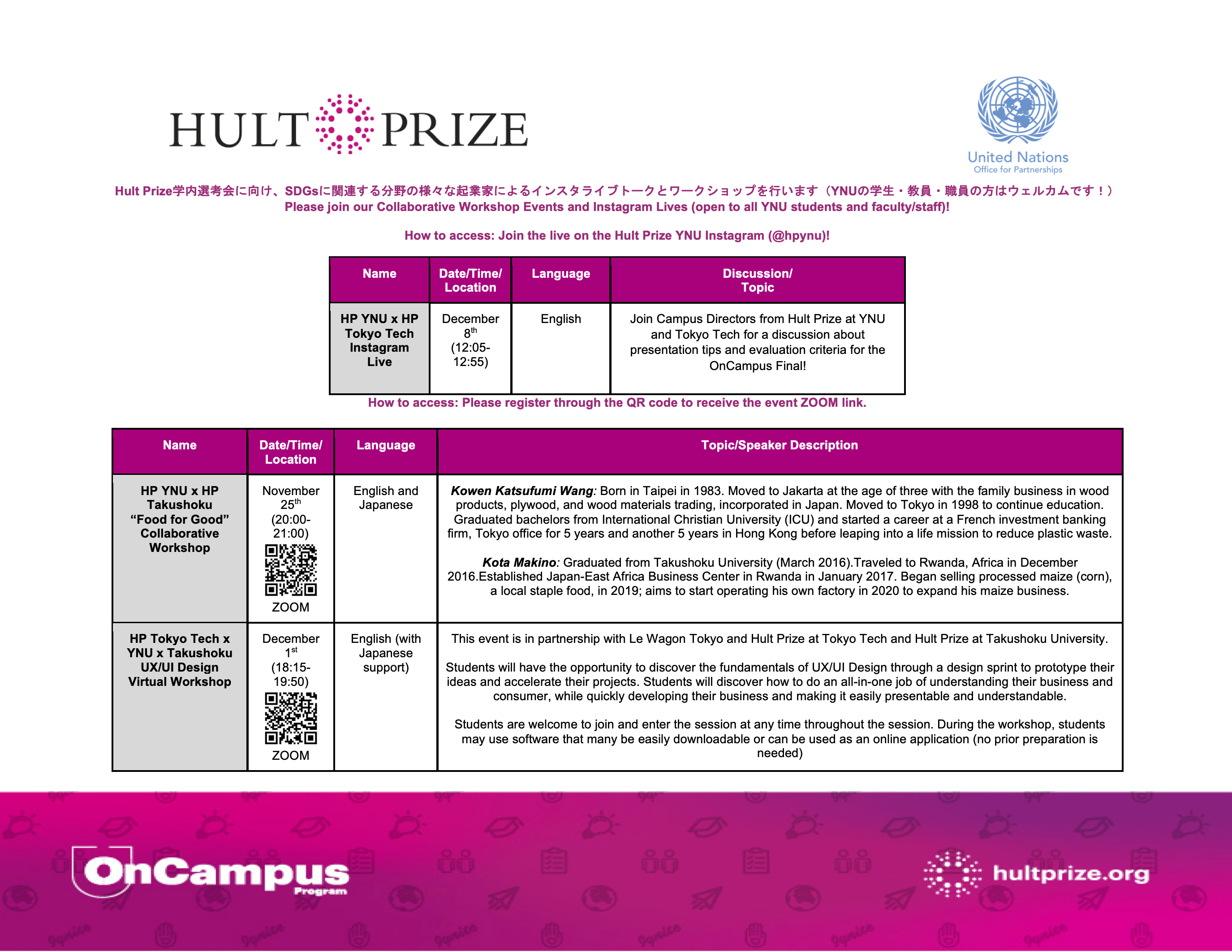 Hult Prize YNU Collab Event Promotion